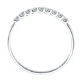 SOKOLOV Women's Ring 017456, Size 16, 585 White Gold Rhodium Plated, 9 Round Colorless Cubic Zirconia 0.59 ct, 2 mm Width, 1.07 g