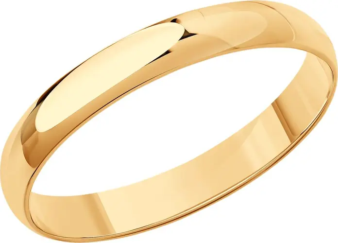 Diamant Red Gold Ring 31-111-00472-1, Size 22, 375 Gold Purity, 9 Karat Collection, 1.13g Weight, 3mm Width, Unisex Jewelry for Men and Women