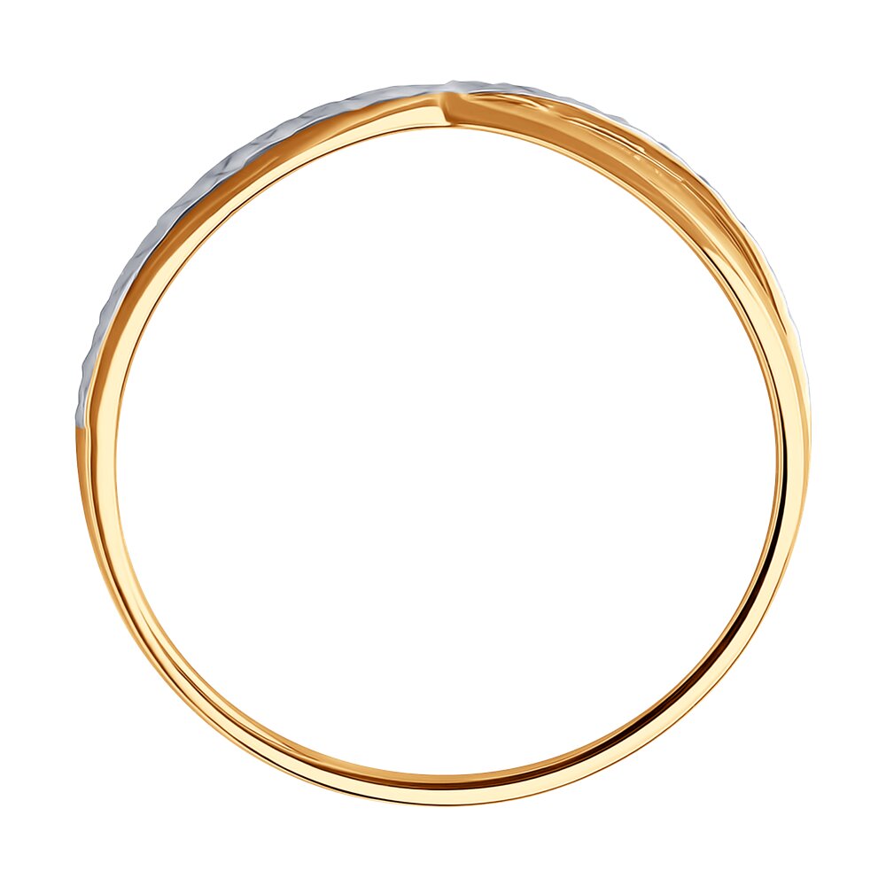 Bijuterie SOKOLOV 019540 pentru femei, Mărime Inel 18, Aur Roșu 585, Greutate 1.03g, Lățime 1mm, Finisaj tăiere diamant, placare cu rodiu