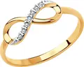 Diamant 31-110-00787-1 Inel pentru femei Mărime 18.5 din Aur Roșu 9K 375 placată cu Rodiu, cu 7 Zirconii Cubice Rotunde Incolore 0.06ct, 0.96g
