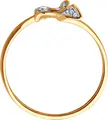 Inel pentru femei SOKOLOV 019517 Colecția Dolce Vita, Mărime 17.5, Aur Roșu 585 cu Placare cu Rodiu, Zirconiu Cubic Incolor Rotund 0.102 ct, 1.28 g
