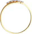 Inel SOKOLOV 019567 pentru femei, mărime 17.5, Aur Roșu 585 cu placare de rodiu, pietre rotunde de zirconiu cubic incolore 0.145 ct, 0.88g, stil de zi cu zi