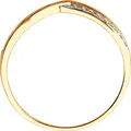 Inel SOKOLOV 019571 pentru femei, mărime 16.5, Aur Roșu 585 cu placare de rodiu, 18 pietre de zirconiu cubic incolore rotunde 0.171 ct, lățime 1 mm, 1.33 g