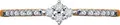 Inel Diamant 51-110-02399-1 pentru femei, Mărime 15.5, Aur Roșu 585, Placare Rodiu, Zirconiu Cubic Incolor Rotund 0.102 ct, Lățime 1 mm