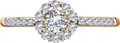 Inel SOKOLOV 018993 pentru femei, Mărime 18, Aur Roșu 585 cu placare Rodiu, Cubic Zirconia Incolor Rotund 0.102 ct, 1.16g