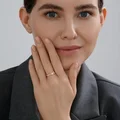 Inel SOKOLOV 019583 pentru femei, Mărime 17.5, Aur Roșu 585, Zirconiu Cubic Incolor Rotund, 10 pietre, 1.14g