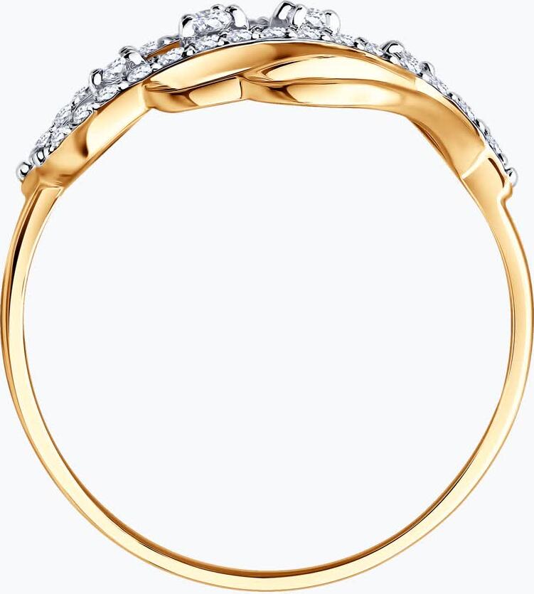 Inel Casual pentru femei Diamant 51-110-01025-1, Mărime 20, Aur Roșu 585, Zirconiu Cubic (Fianit) Incolor Rotund 0.27 ct, 1.79 g