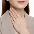 Inel Diamant pentru femei 51-110-00840-1, Mărime 16, Aur roșu 585 (9k) placat cu rodiu, zirconiu cubic rotund incolore 3.5mm 0.297ct