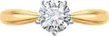 Diamant 31-110-00099-1 Women's Jewelry, 9K Red Gold 375, Round Colorless Cubic Zirconia 1.101 ct 5.5 mm, Rhodium Plated, 1.25 g, Ring Size 15.5