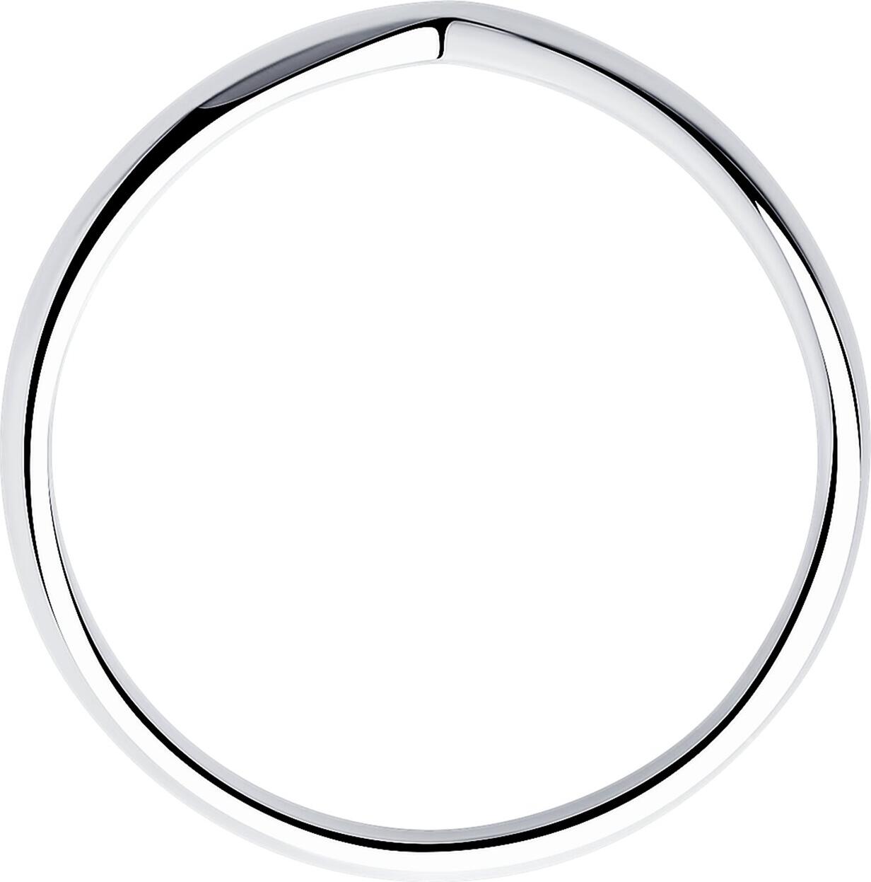 Inel SOKOLOV 94013245 pentru femei, Argint Sterling 925 placat cu Rodiu, Colecția SKLV, 0.84g, Lățime 2-3mm, Mărime 17, Marcaj 925