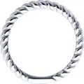 SOKOLOV 94013816 SKLV Women's Ring, Size 16, 925 Sterling Silver Rhodium-Plated, 2mm Width, Elegant Minimalist Jewelry