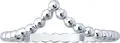 SOKOLOV 94014460 Women's Ring, 925 Sterling Silver Rhodium-Plated, Minimalist Design, 1.18g, Size 16.5