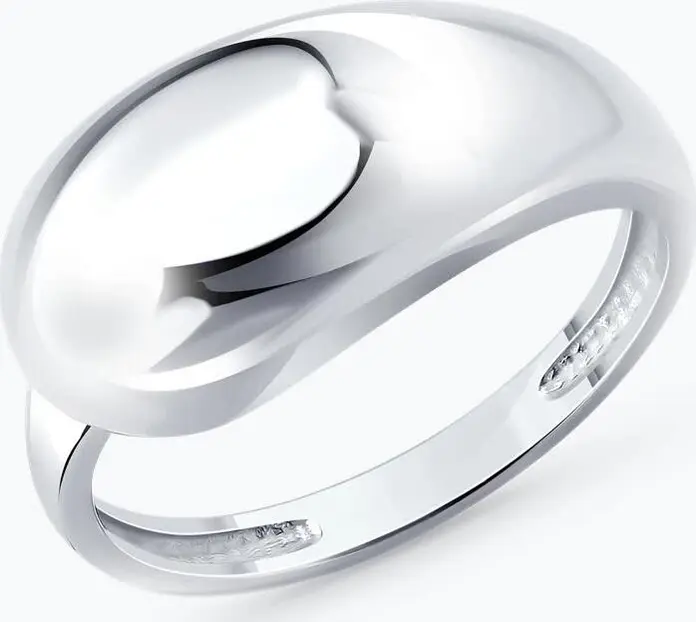 Inel SOKOLOV 94014733 pentru femei, Mărime 17.5, Argint Sterling 925 placat cu rodiu, Lățime 2 mm, Greutate 2.81 g, Design Minimalist Elegant