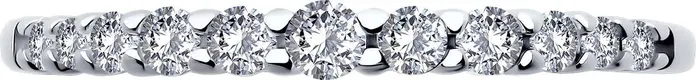 Inel Diamant 94-110-01847-1 pentru femei, Mărime 17.5, Argint 925 placat cu Rodiu, 4 pietre Zirconiu Cubic incolore rotunde 1.5mm, stil Dorozhka, 0.114 ct