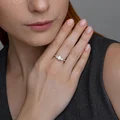 Diamant 94-110-02151-1 Women's Casual Ring, Size 16.5, 925 Sterling Silver, Rhodium-plated, Round Colorless Cubic Zirconia, 2.47g, Jewelry with Certificate