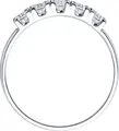 SOKOLOV 94012895 Women's Ring, Size 18, 925 Sterling Silver Rhodium-plated, Round Colorless Cubic Zirconia, 1.004 Total Carats, 3mm Stone Size