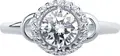 SOKOLOV 94012742 Women's Jewelry, 925 Sterling Silver Rhodium-plated, Colorless Cubic Zirconia 0.17 ct, 20 Round Stones 1mm, 13x9x4mm, 1.82g, 2mm Band Width Ring Size: 16.5