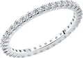 SOKOLOV 94013276 Women's Eternity Band Ring, Size 18, 925 Rhodium-Plated Sterling Silver, 34 Round Colorless Cubic Zirconia, 0.969 ct, 2mm Width, 1.26g