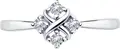 Inel SOKOLOV 94013504 pentru femei, mărime 17.5, din argint sterling 925 placat cu rodiu, cu pietre de zirconiu cubic rotund, incolore, 0.262 carate, latime 2mm