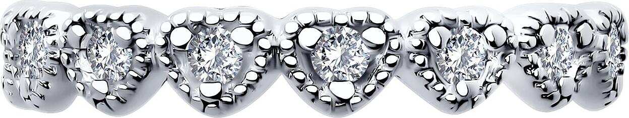 Inel SOKOLOV 94014168 pentru femei, Mărime 18, Argint 925 cu placare Rodiu, Cubic Zirconia rotund colorless, 14 pietre, 0.602 ct, latime 2mm, Colectia SKLV
