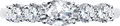 SOKOLOV 94011484 Women's Jewelry, Ring Size 16, 925 Rhodium-Plated Sterling Silver, Oval Colorless Cubic Zirconia, 2 Stones, 0.544 Carats, 4x3 mm, 1.38 g