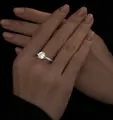 Inel SOKOLOV 94013547 pentru femei, Mărime 16, Argint 925 placat cu rodiu, Zirconiu cubic rotund incolore, 7 pietre, 0.171 ct, Lățime bandă 2 mm