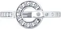 Inel Diamant 94-110-02241-1 pentru femei, mărime 17.5, Argint 925 placat cu rodiu, 20 zirconii cubice rotunde incolore 0.33 ct, lățime bandă 2 mm, greutate 2.43 g