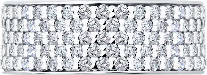 Inel femei SOKOLOV 94014465, mărime 18, Argint 925 placat cu rodiu, cu Zirconiu cubic incolor rotund, 3.053 ct, latime 7mm, 3.55g
