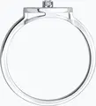 SOKOLOV 94014598 Women's Ring SKLV Collection, 925 Sterling Silver Rhodium-Plated, Round Colorless Cubic Zirconia, 0.066 ct, 2.13 g, Size 16.5