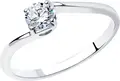 Inel SOKOLOV pentru femei 94013564, mărime 16.5, din argint rodiat 925 cu piatra rotundă de zirconiu incolor 4mm 0.451ct