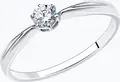 Diamant 94-110-01376-1 Women's Ring, Size 17.5, 925 Sterling Silver Rhodium Plated with Round Colorless Cubic Zirconia Stone 3.5 mm, 0.297 carat
