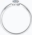 Diamant 94-110-01376-1 Women's Ring, Size 17.5, 925 Sterling Silver Rhodium Plated with Round Colorless Cubic Zirconia Stone 3.5 mm, 0.297 carat