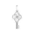 Sokolov 94031904 Women's Key Shape Jewelry in 925 Sterling Silver with 5 Round Colorless Cubic Zirconia Stones, 0.8g