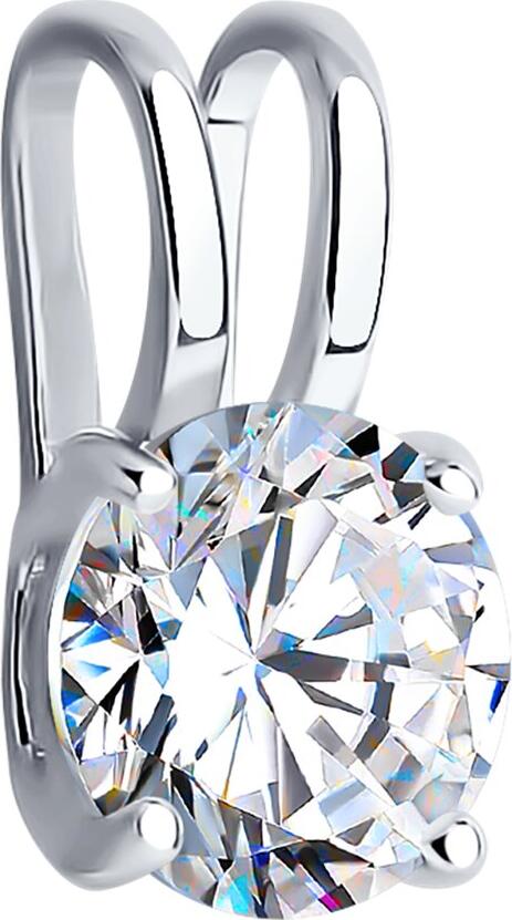 Diamant 52-130-01816-1 Bijuterie pentru femei din Aur Alb 585 placat cu Rodiu, piatră de Zirconiu Cubic rotund 6mm 1.455ct incolor