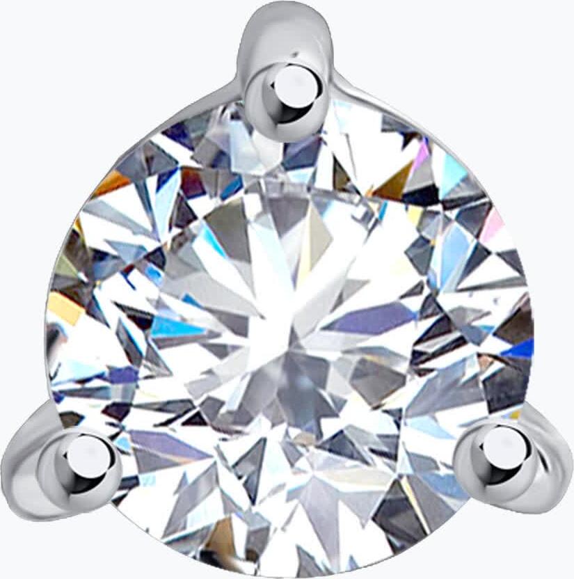 Diamant 52-130-01816-1 Bijuterie pentru femei din Aur Alb 585 placat cu Rodiu, piatră de Zirconiu Cubic rotund 6mm 1.455ct incolor