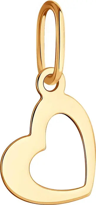 SOKOLOV 121410 Religious Cross Pendant in 585 Red Gold with Rhodium Plating, 20 mm x 10 mm, 0.89 g