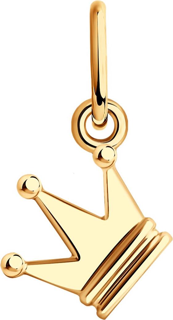 SOKOLOV 121410 Religious Cross Pendant in 585 Red Gold with Rhodium Plating, 20 mm x 10 mm, 0.89 g