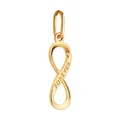 Diamant Women's Pendant 51-130-02815-1 Red Gold 585 Infinity Symbol with 'FOREVER' Engraving Present Collection 22x6x4mm 0.52g