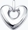 Diamant 94-130-00193-1 Heart-Shaped Pendant for Women, 925 Sterling Silver, Rhodium Plated, 20x18x4 mm, 1.9g