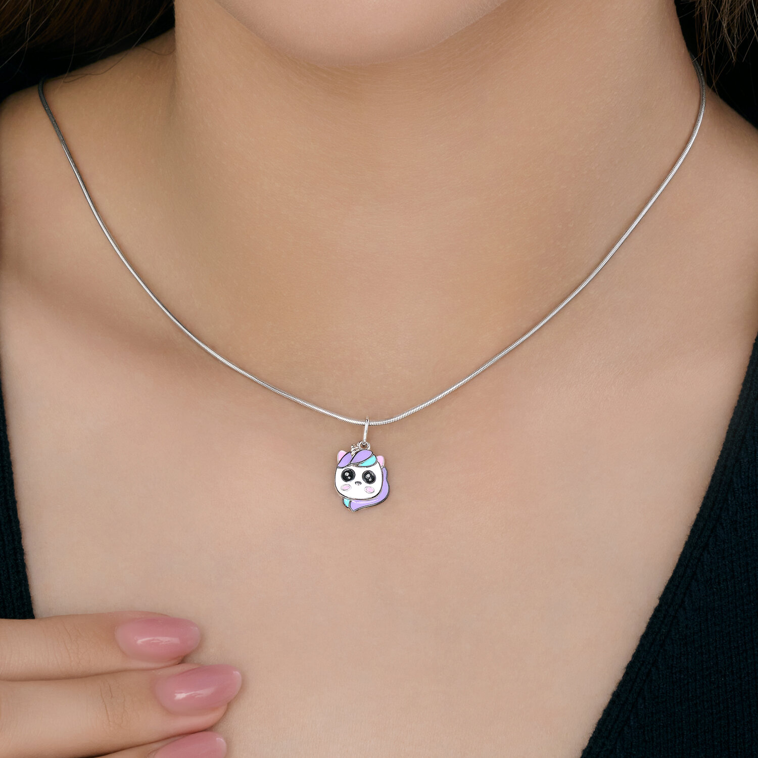 Подвеска Diamant коллекция Present Инь-Ян с символами пола, серебро 925 с родиевым покрытием и эмалью, 94-130-01586-1, 22x15x4 мм