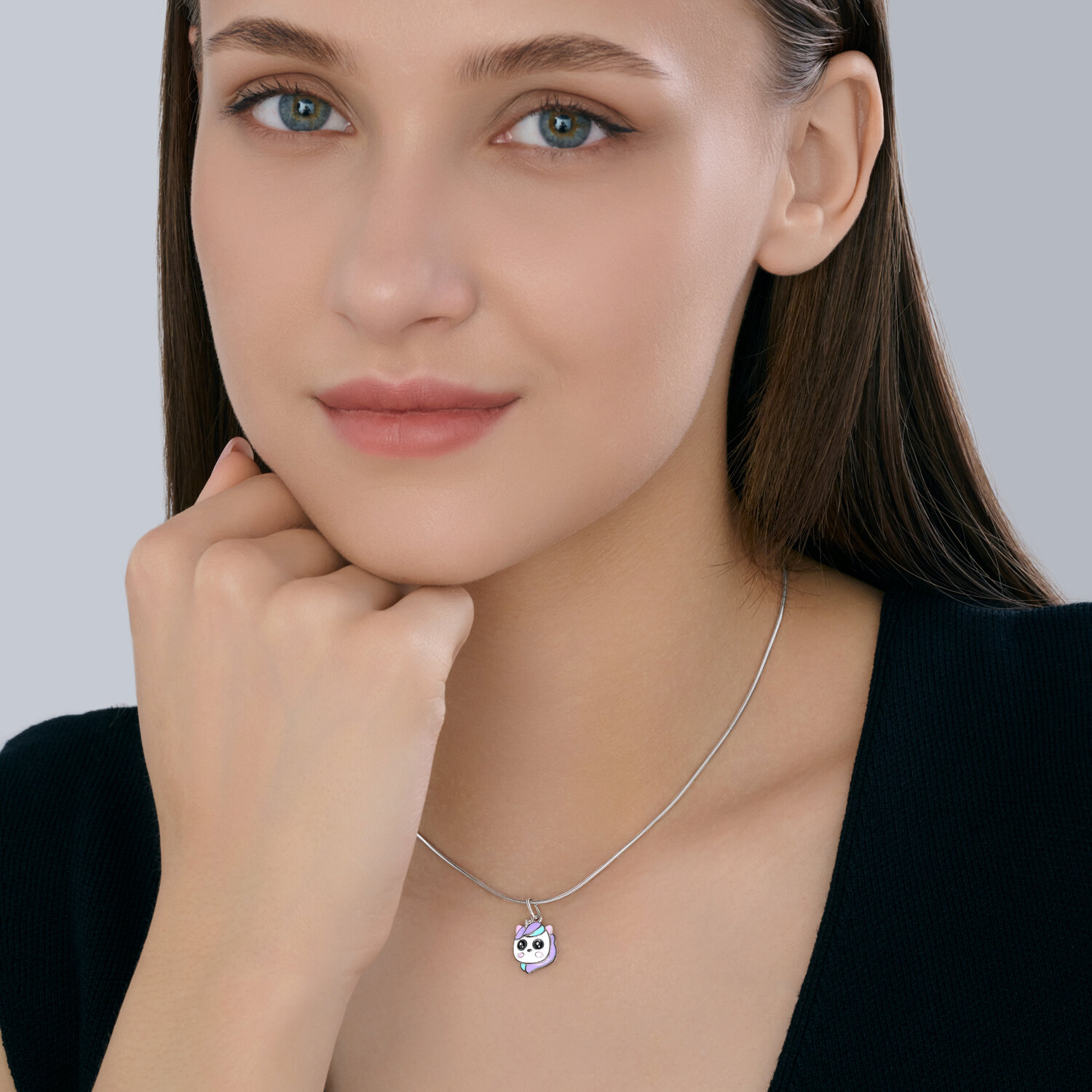Подвеска Diamant коллекция Present Инь-Ян с символами пола, серебро 925 с родиевым покрытием и эмалью, 94-130-01586-1, 22x15x4 мм