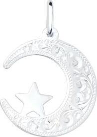 Pandantiv Sokolov 94031407 pentru femei, Argint 925, Design Religios cu Semilună și Stea Musulmană, Gravură, 0.7 g