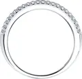 Inel SOKOLOV SVOBODA pentru femei 94011536, Dimensiune 19.5, Argint Sterling 925 cu placare de rodiu, 42 de zirconii incolore rotunde, lățime 2 mm