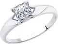 Inel pentru femei Diamant 94-110-01639-1, Mărime 18, Argint 925 cu insert de Zirconiu, Dimensiuni 6mm x 6mm x 4mm, Lățime Minimă a Brațului 2mm