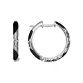SOKOLOV 94021240 Women's Round Earrings, 925 Sterling Silver with Cubic Zirconia and Enamel, English Lock, 4.50g