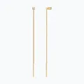 SOKOLOV 020611 Cercei tip fir (threader) pentru femei din aur roșu 585 cu zirconiu cubic incolore rotund 2mm, 0.131ct, lanț subțire cu bară verticală