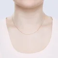 SOKOLOV Red Gold 585 Panzer Weave Chain 581040252, Solid Gold, 1.56g, 50 cm Length, 0.25mm Diameter, Spring Ring Clasp, for Women and Children