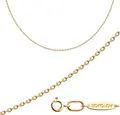 SOKOLOV 988030404 Women's Anchor Chain, 925 Sterling Silver with Gold Plating, 55 cm Length, 0.4 mm Wire Diameter, 2.25 g