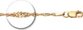 Sokolov 988090302 Women's Gold-Plated 925 Sterling Silver Singapore Weave Necklace Chain, 45 cm, approx. 1.95g