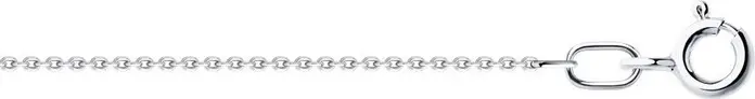 SOKOLOV 968030304 Lanț din Argint 925 Placare cu Rodiu, Impletire Anchor, Lungime 50 cm, Diametru Fir 0.4 mm, Bijuterie Unisex